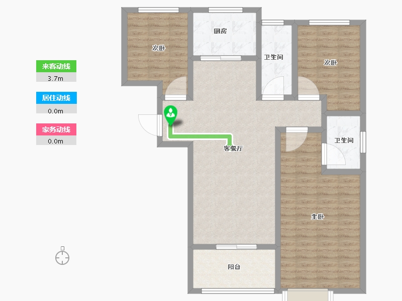 陕西省-西安市-盛唐融城-102.40-户型库-动静线