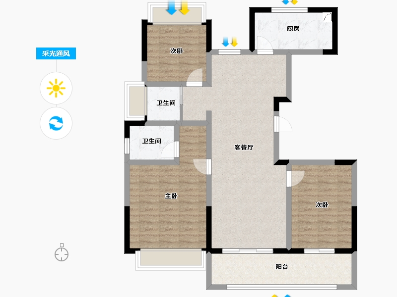 河南省-周口市-方远·中原首府-100.00-户型库-采光通风