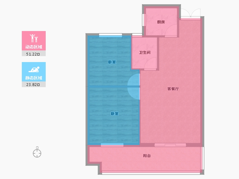 河南省-信阳市-高盛星河湾-67.99-户型库-动静分区