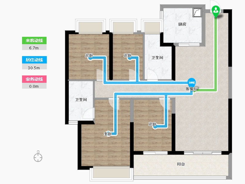 湖北省-武汉市-招商江山和樾-110.68-户型库-动静线