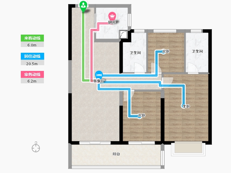 湖北省-武汉市-招商江山和樾-94.41-户型库-动静线