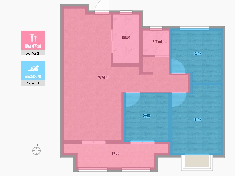 河南省-信阳市-正弘新城-79.90-户型库-动静分区