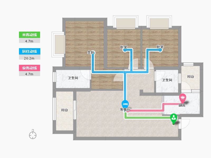 四川省-成都市-梵锦-84.00-户型库-动静线