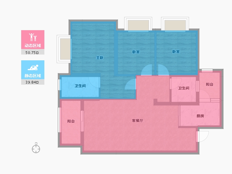 四川省-成都市-梵锦-84.00-户型库-动静分区