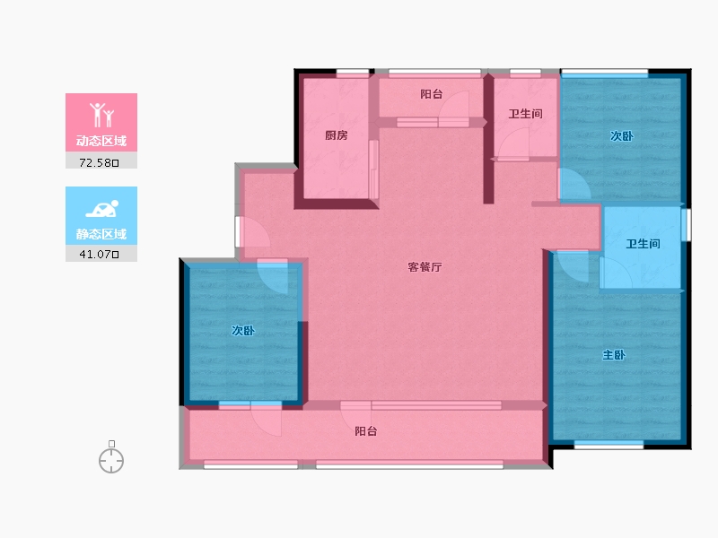 山东省-青岛市-绿城·锦上月鸣-101.02-户型库-动静分区