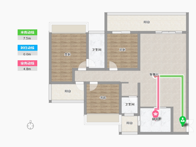 云南省-昭通市-镇雄晟锦鄉悦南湾-113.25-户型库-动静线