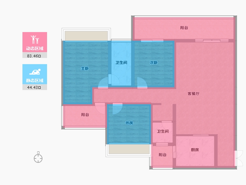 云南省-昭通市-镇雄晟锦鄉悦南湾-113.25-户型库-动静分区