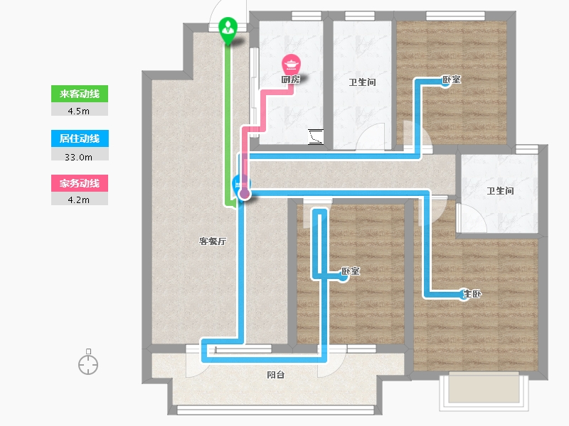 山东省-潍坊市-桃源金茂悦-92.00-户型库-动静线