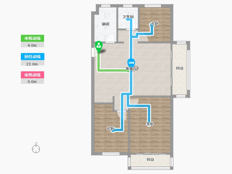 江苏省-苏州市-常发豪郡-南区-76.70-户型库-动静线