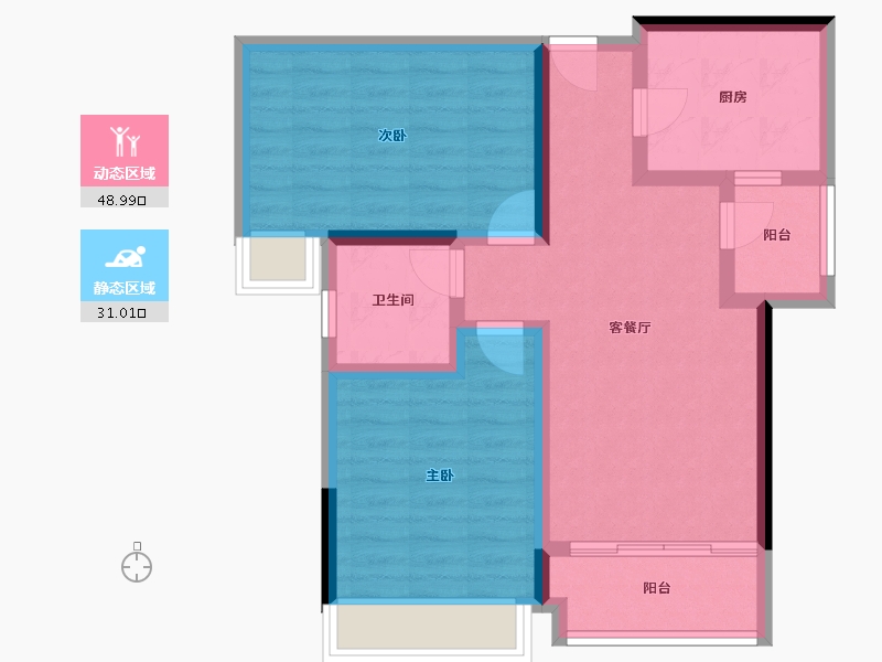 陕西省-西安市-中金金骊福郡.-70.58-户型库-动静分区