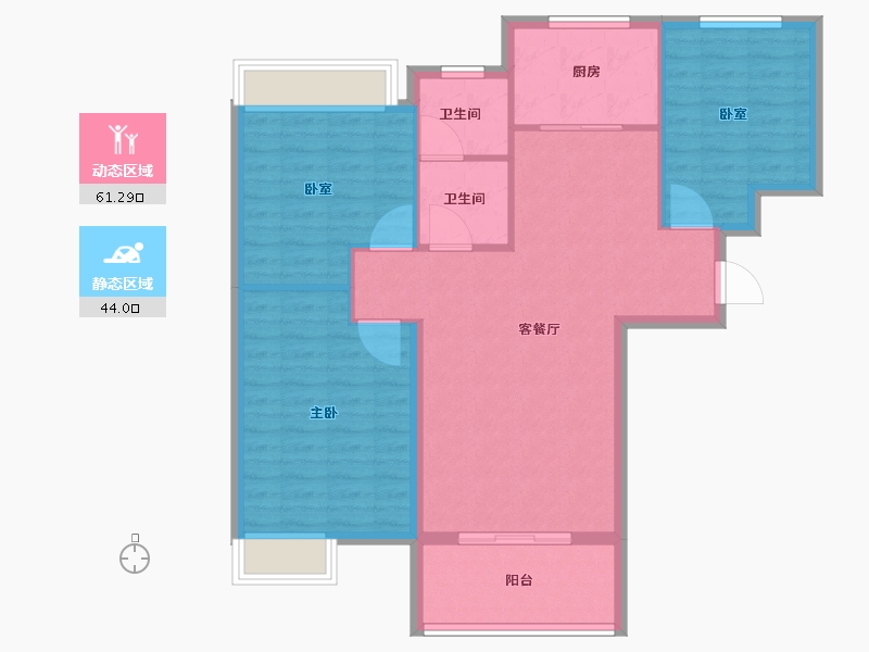 河南省-信阳市-湾湖春天-96.00-户型库-动静分区