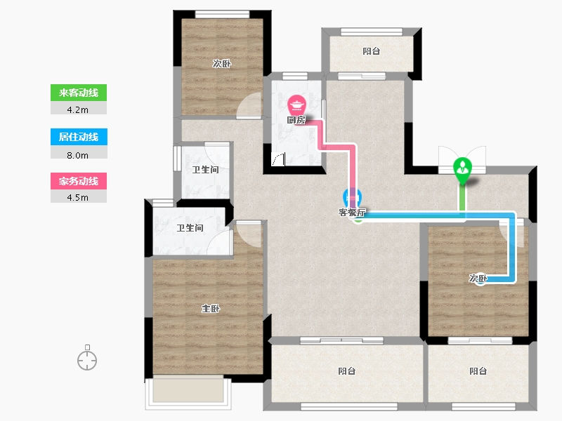 河南省-周口市-郸城建业云境-102.40-户型库-动静线