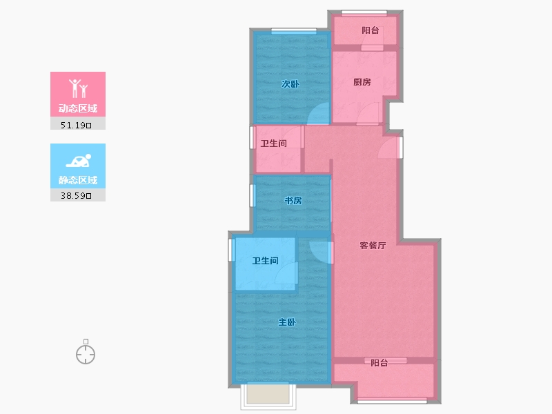 上海-上海市-复地富顿街区-80.00-户型库-动静分区