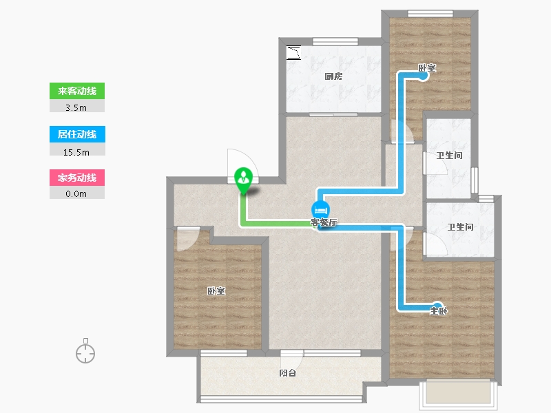 山东省-潍坊市-桃源金茂悦-101.60-户型库-动静线