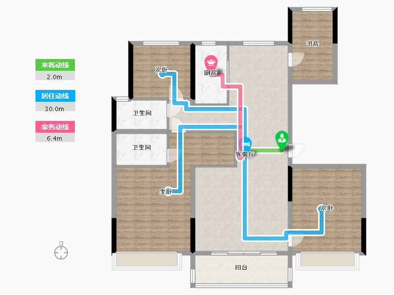 河南省-郑州市-碧桂园双湖城-146.70-户型库-动静线