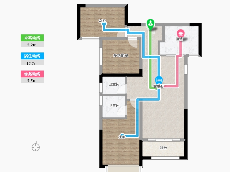 湖南省-长沙市-中交凤鸣九章-80.54-户型库-动静线