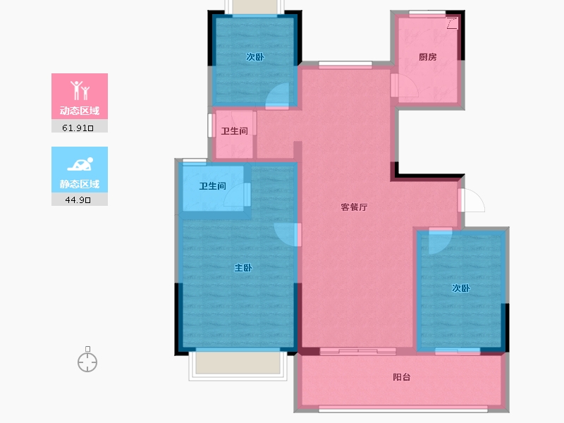 河南省-周口市-方远·中原首府-94.41-户型库-动静分区