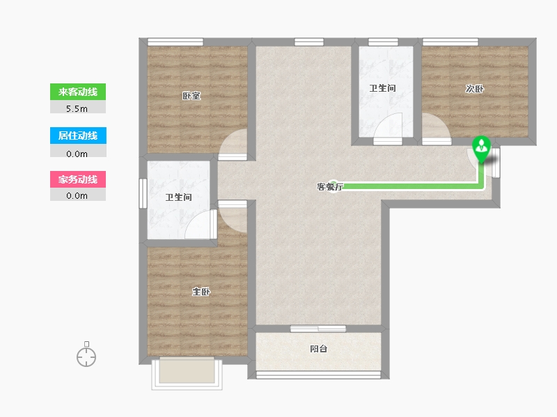 陕西省-西安市-逸景佑园-92.81-户型库-动静线