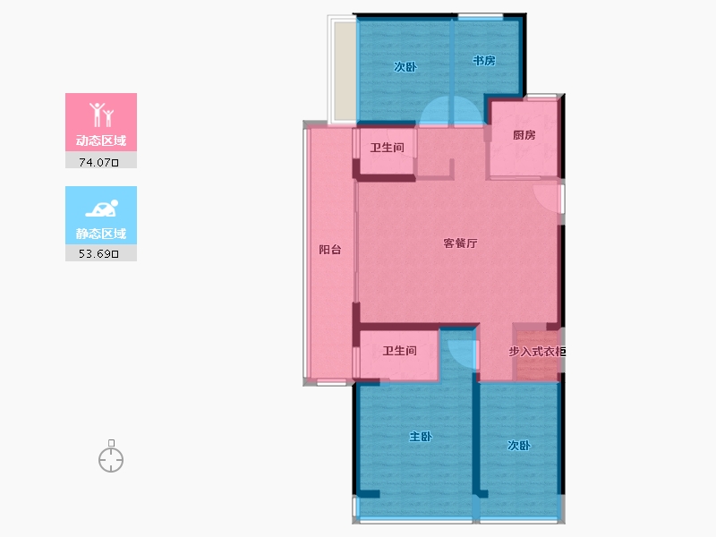 河南省-郑州市-美盛金水印-114.40-户型库-动静分区