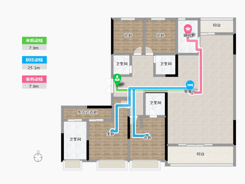 陕西省-西安市-自然界河山-191.66-户型库-动静线