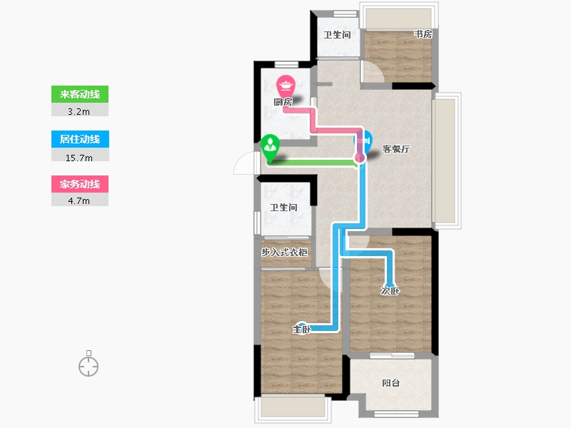 浙江省-嘉兴市-金城.祥新云境府-79.38-户型库-动静线