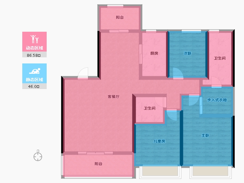 陕西省-西安市-自然界河山-117.27-户型库-动静分区