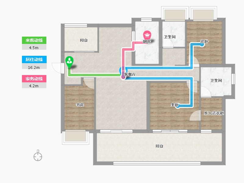 海南省-三亚市-保利崖州湾-106.48-户型库-动静线