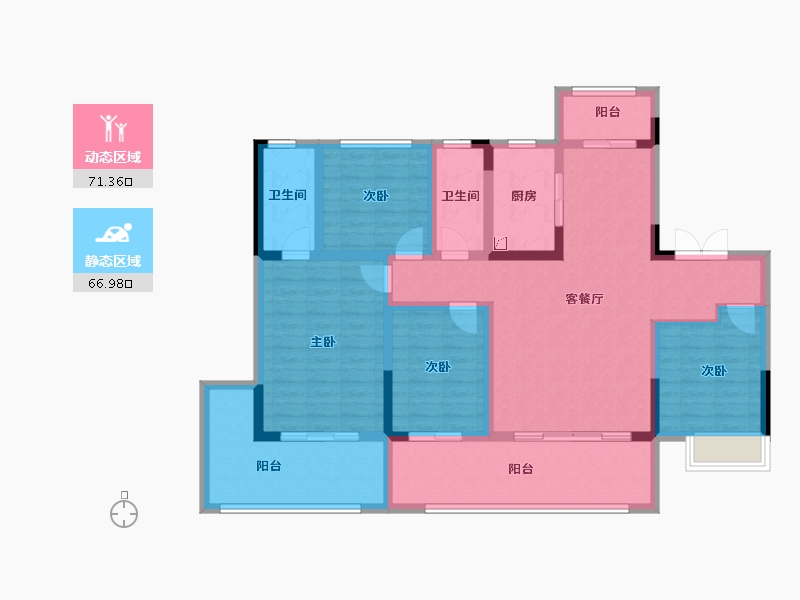 河南省-周口市-郸城建业云境-121.59-户型库-动静分区