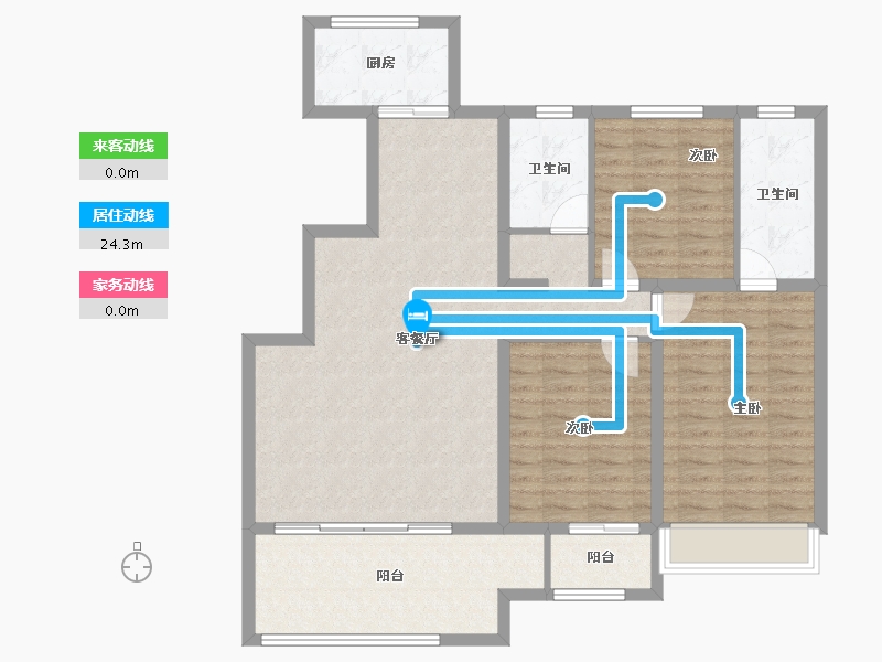 河南省-周口市-淮阳正商珑湖宽境-107.21-户型库-动静线