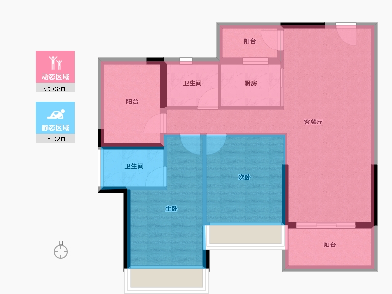 广东省-河源市-嘉葆润永安新城-78.05-户型库-动静分区