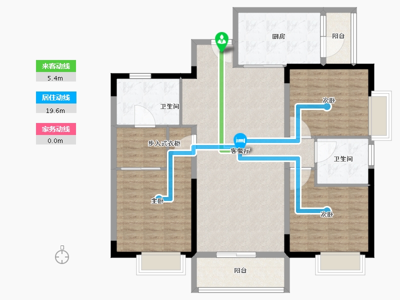 上海-上海市-璞玉one-118.01-户型库-动静线