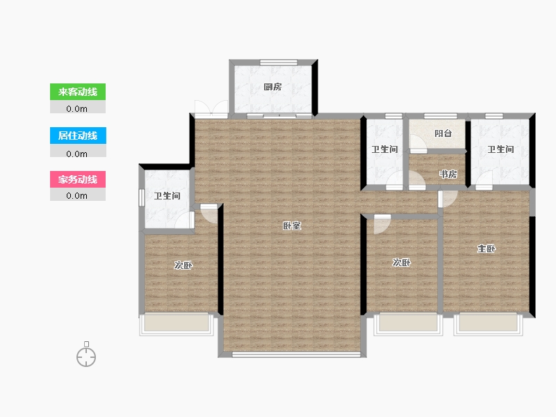 陕西省-西安市-碧桂园云府-160.54-户型库-动静线