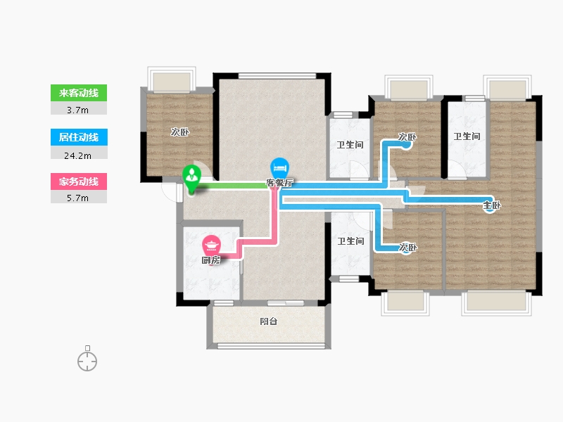 广西壮族自治区-南宁市-锦麟玖玺-124.43-户型库-动静线