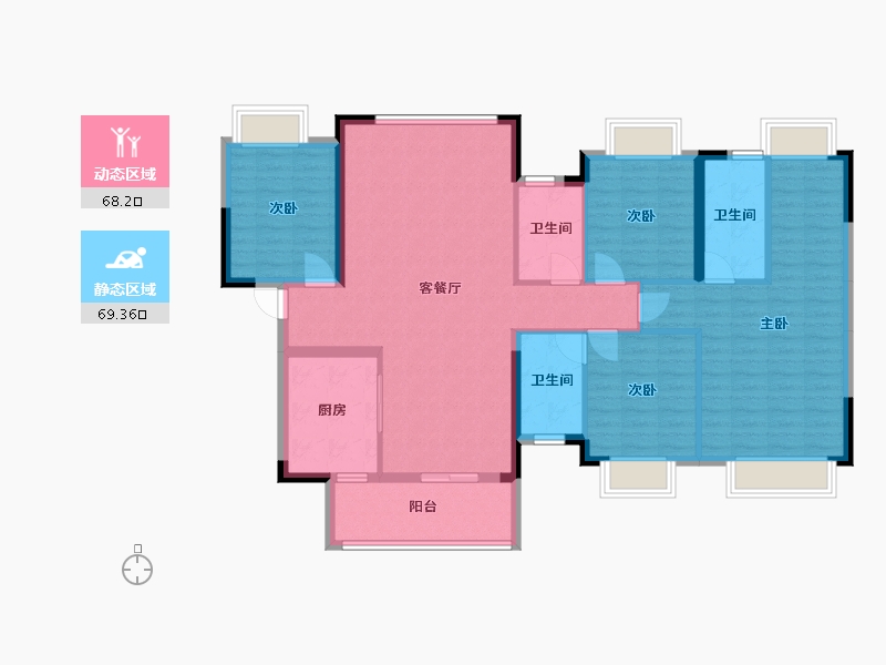 广西壮族自治区-南宁市-锦麟玖玺-124.43-户型库-动静分区