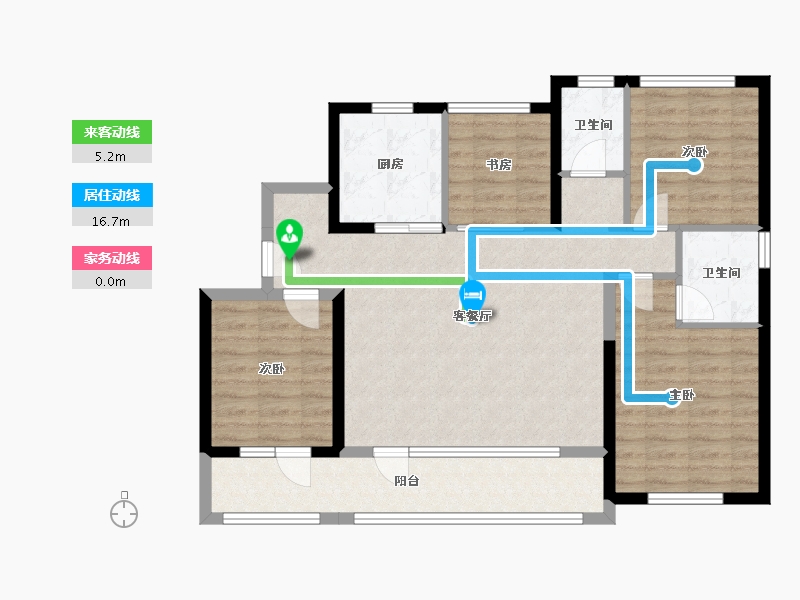 山东省-青岛市-绿城·锦上月鸣-97.49-户型库-动静线