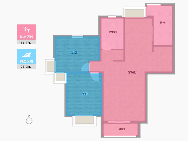 上海-上海市-和欣国际花园-78.57-户型库-动静分区