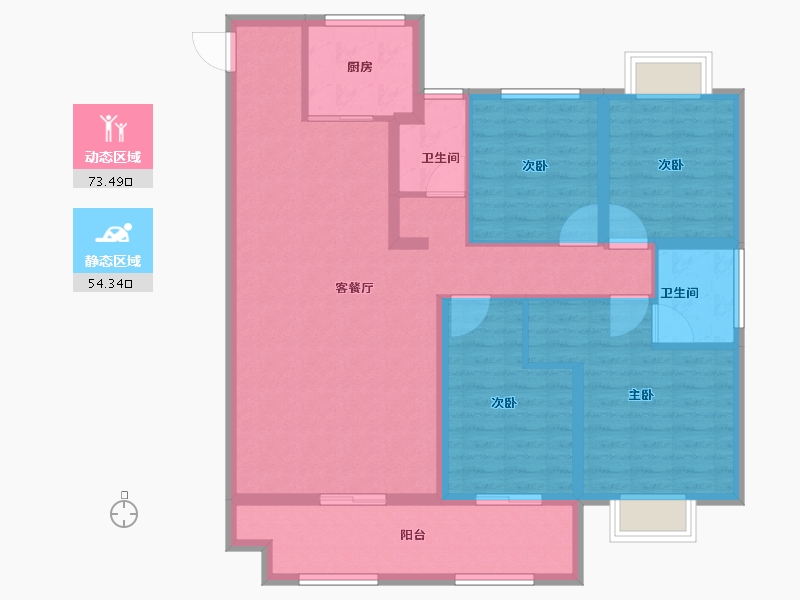 河南省-信阳市-正弘新城-114.94-户型库-动静分区