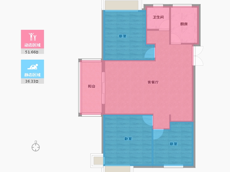 河南省-信阳市-高盛星河湾-80.51-户型库-动静分区