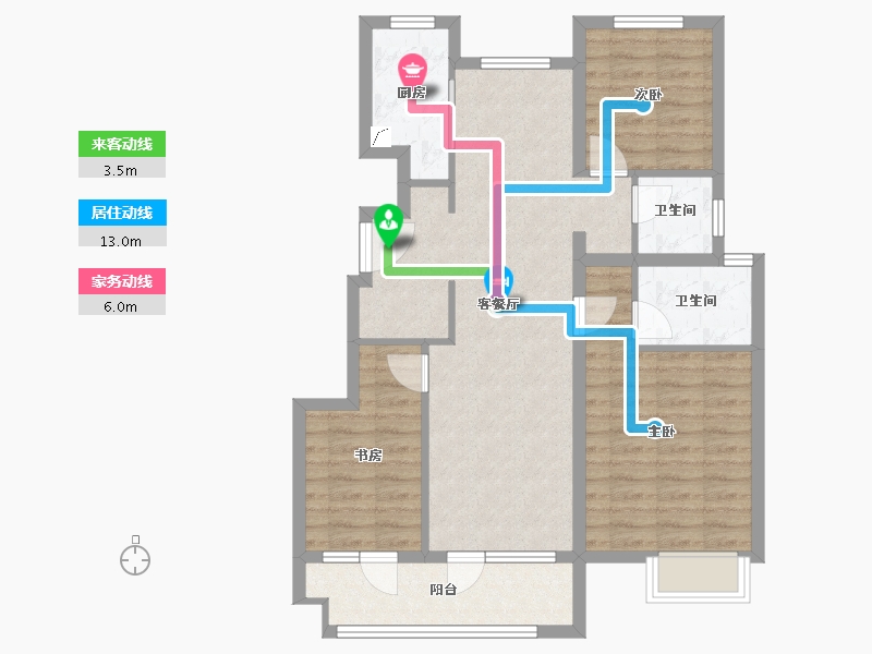 山东省-潍坊市-金大地天泰城-86.40-户型库-动静线