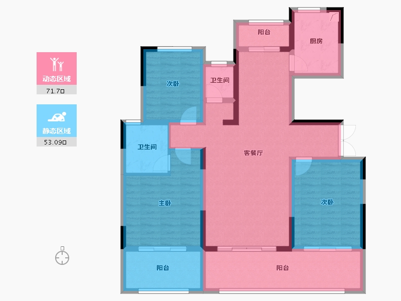 河南省-周口市-郸城建业云境-111.20-户型库-动静分区