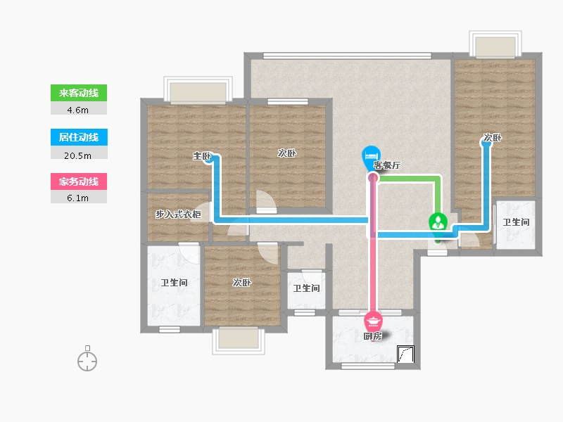 湖南省-株洲市-中梁建宁檀府-159.00-户型库-动静线