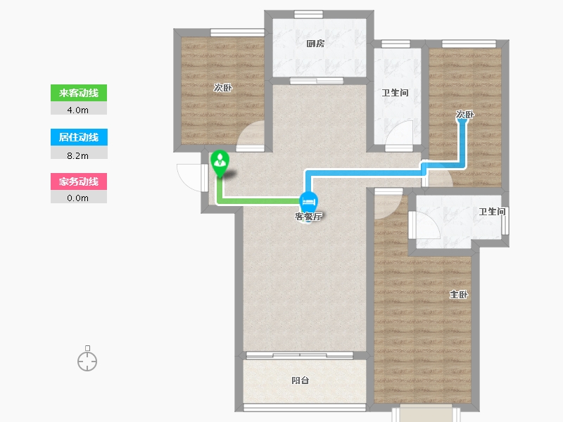 陕西省-西安市-盛唐融城-98.41-户型库-动静线