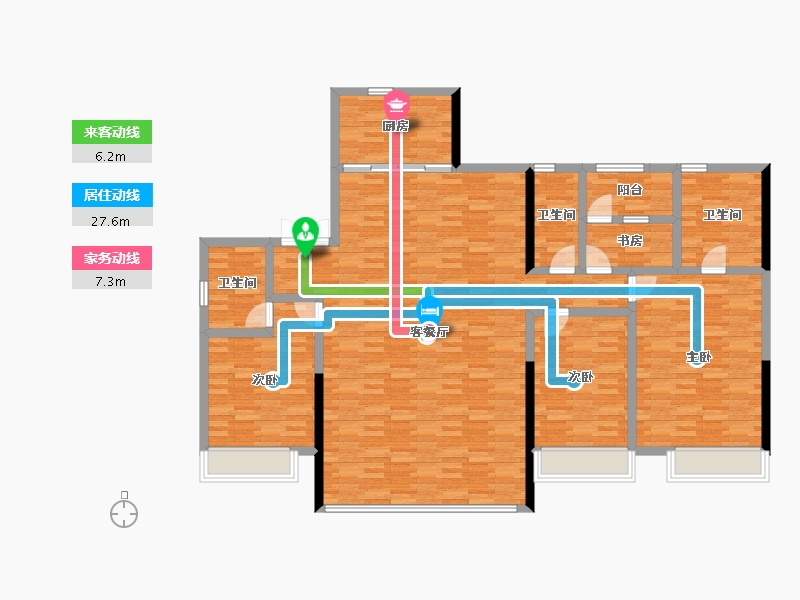 陕西省-西安市-碧桂园云府-151.69-户型库-动静线