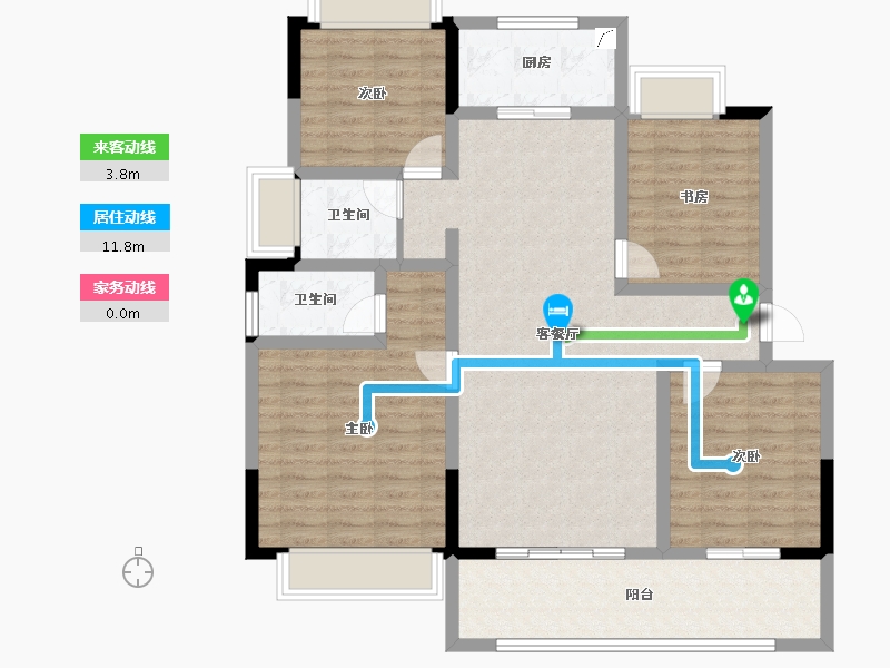 河南省-周口市-方远·中原首府-108.81-户型库-动静线