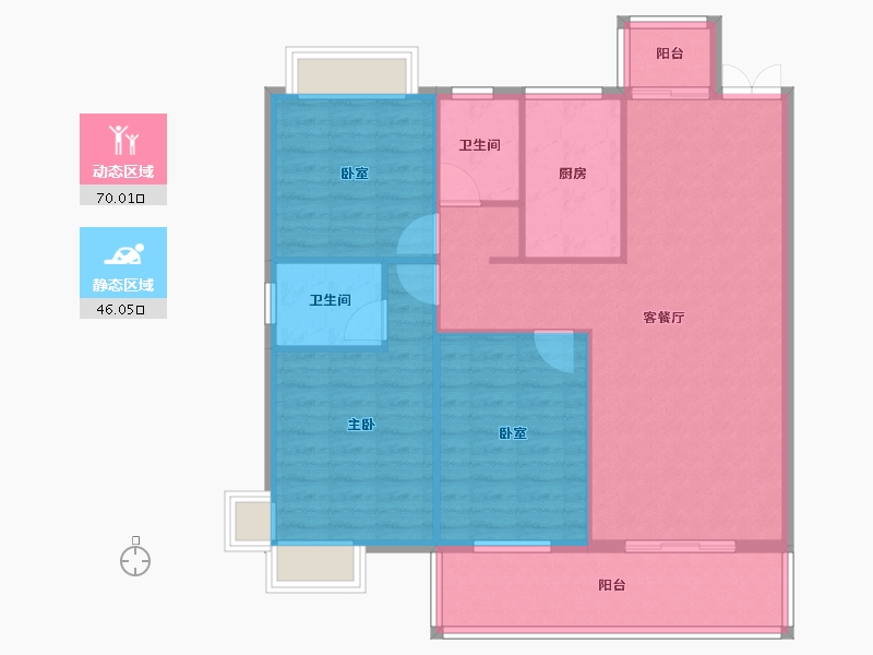 河南省-信阳市-高盛星河湾-106.00-户型库-动静分区