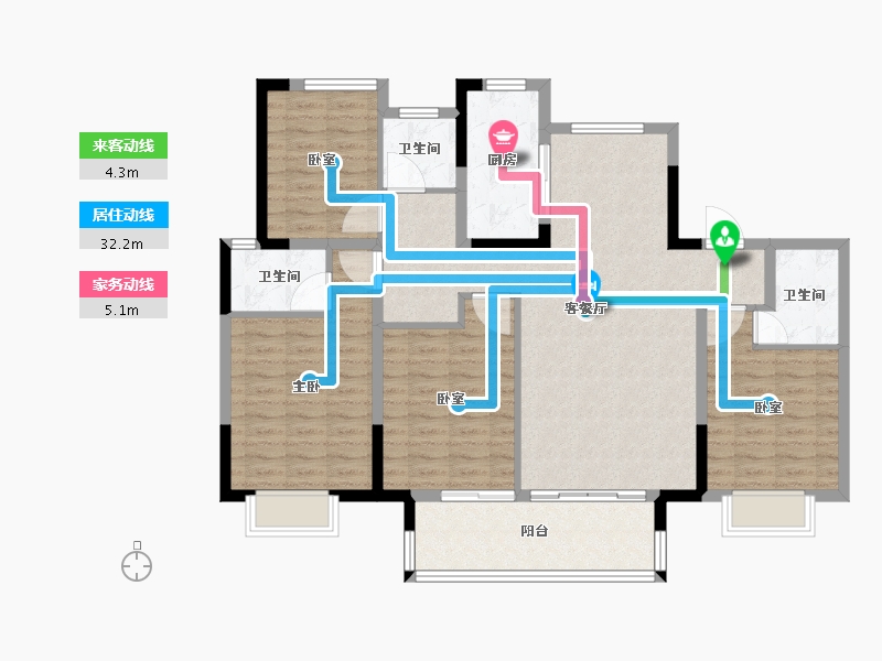 河南省-信阳市-华瑞紫悦府-115.21-户型库-动静线