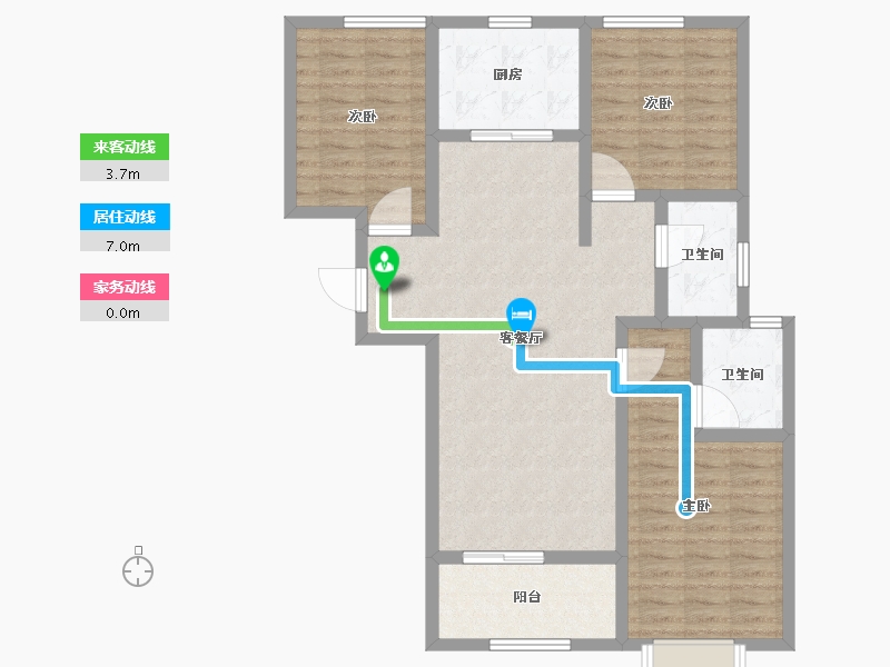 陕西省-西安市-盛唐融城-96.81-户型库-动静线