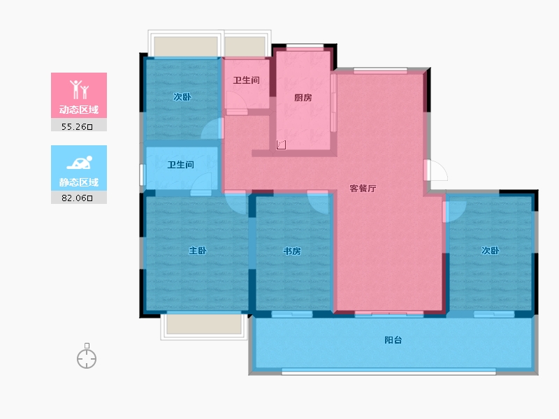 河南省-周口市-方远·中原首府-122.41-户型库-动静分区