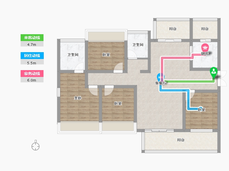 云南省-昭通市-镇雄晟锦鄉悦南湾-110.94-户型库-动静线