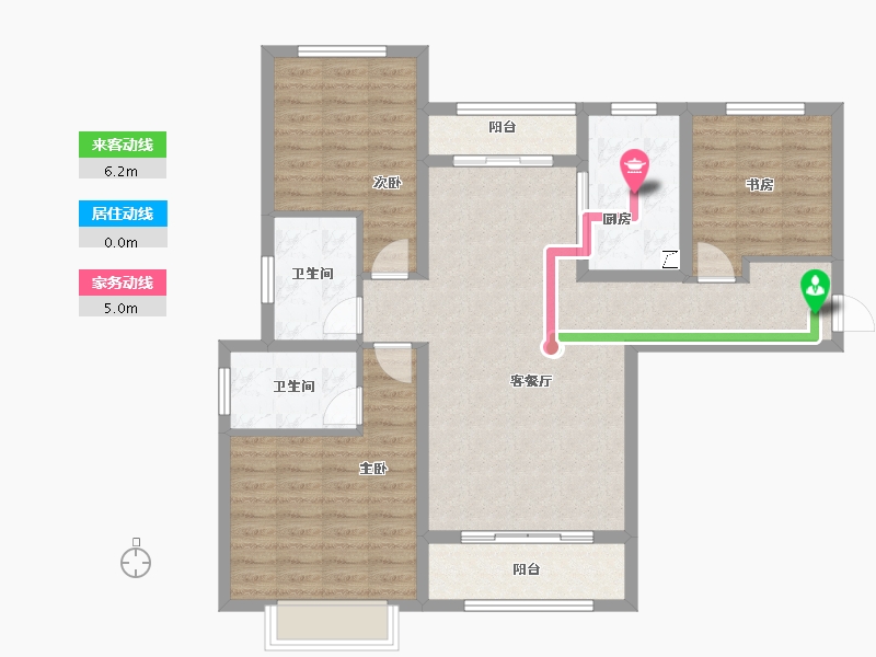 陕西省-西安市-金泰贞观悦府-98.75-户型库-动静线